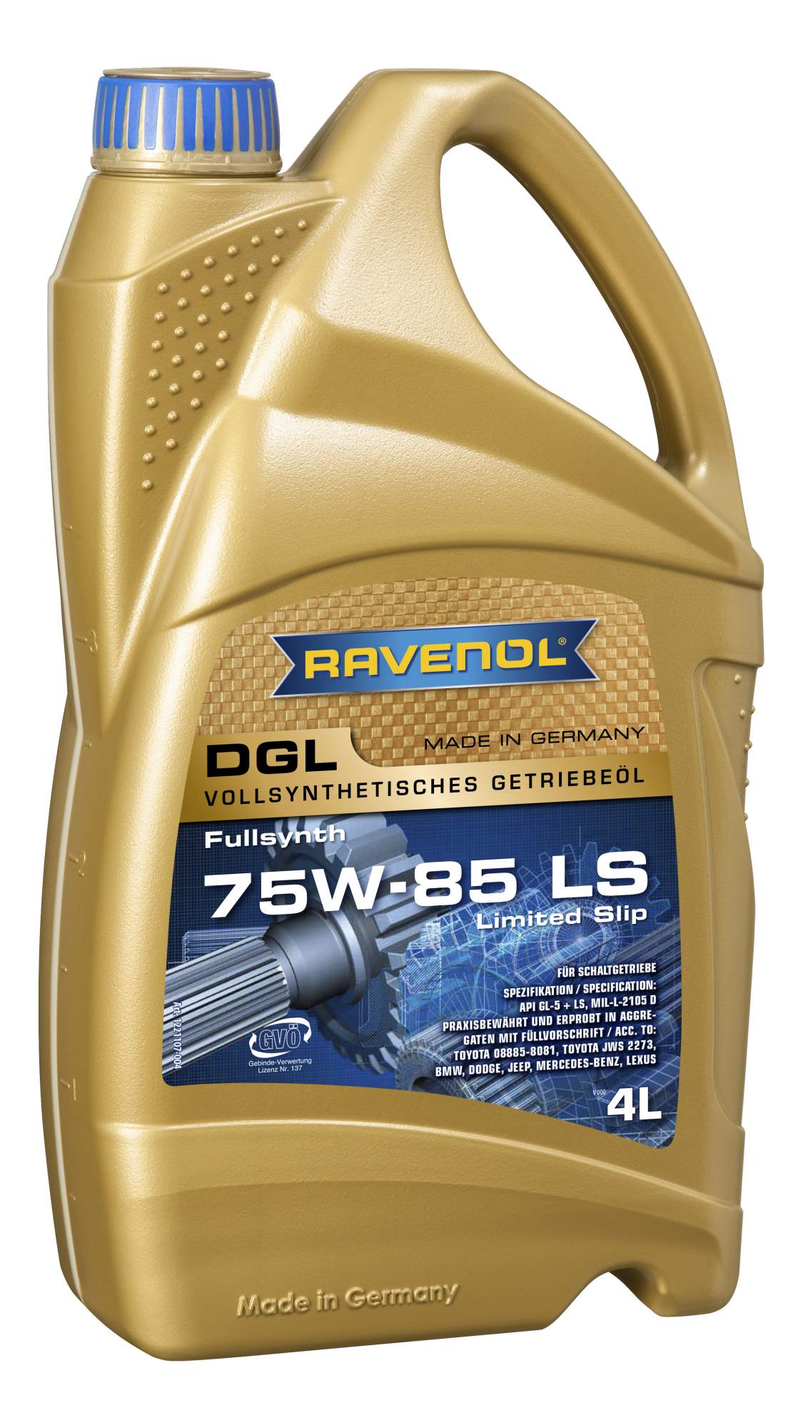 Трансмиссионное масло RAVENOL DGL SAE 75W-85 (4л)