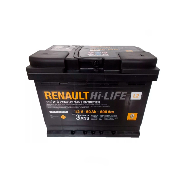 Аккумулятор RENAULT Hi-LIFE 60Ah 600A (обратная 0) 242x175x190 L2