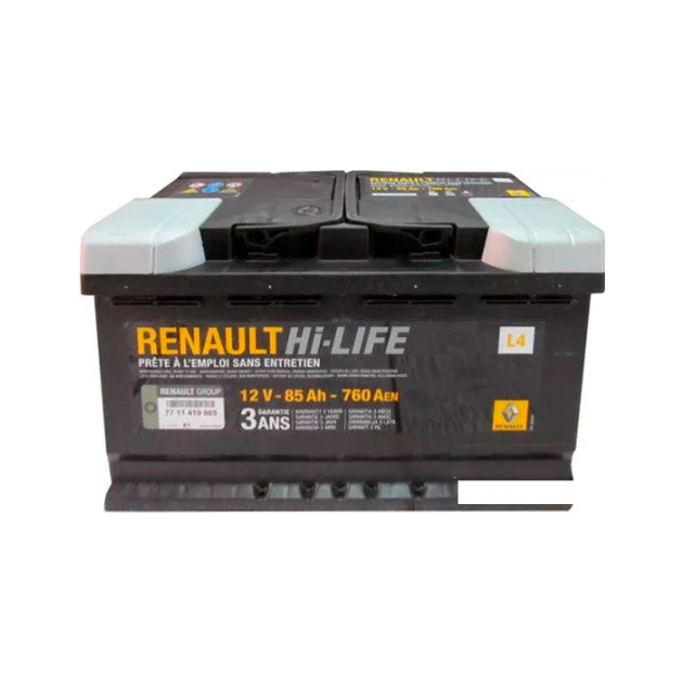 Аккумулятор RENAULT Hi-LIFE 85Ah 760A (обратная 0) 315x175x175 L4