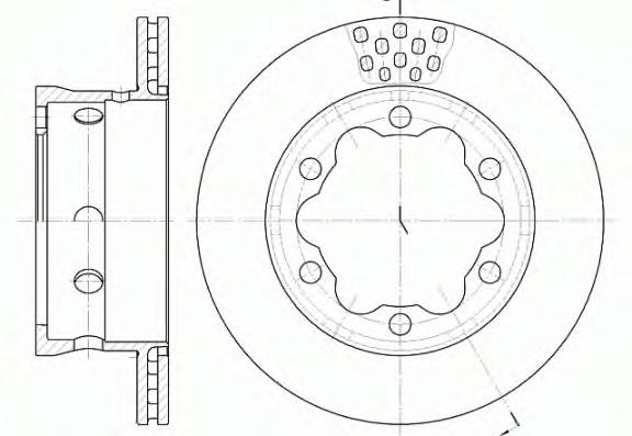 Тормдиск задвент285x22 6 отвmin 2