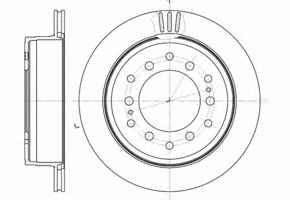 6956 10 диск тормозной задний   Toyota Land Cruiser all 96