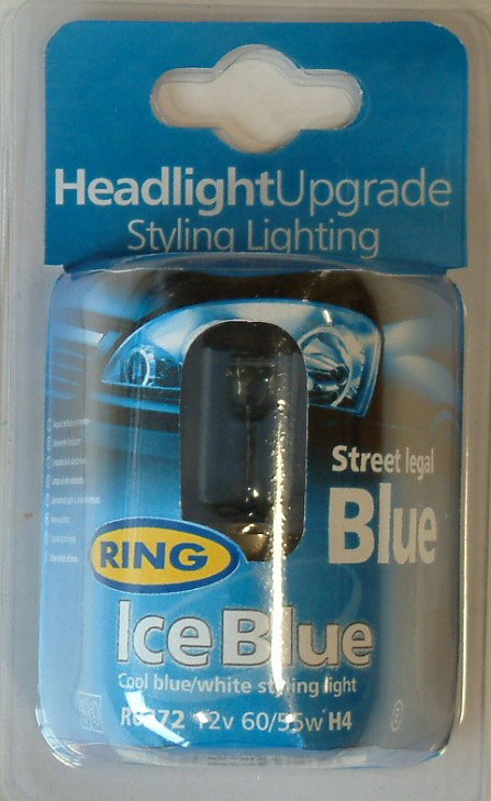 Лампа галогеновая 12v 60/55w H4 P43t Ring ICE BLUE Halogen Headlamp