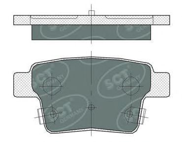 Колодки торм.задн.FORD MONDEO III 00-07/JAGUAR X-TYPE 01-09