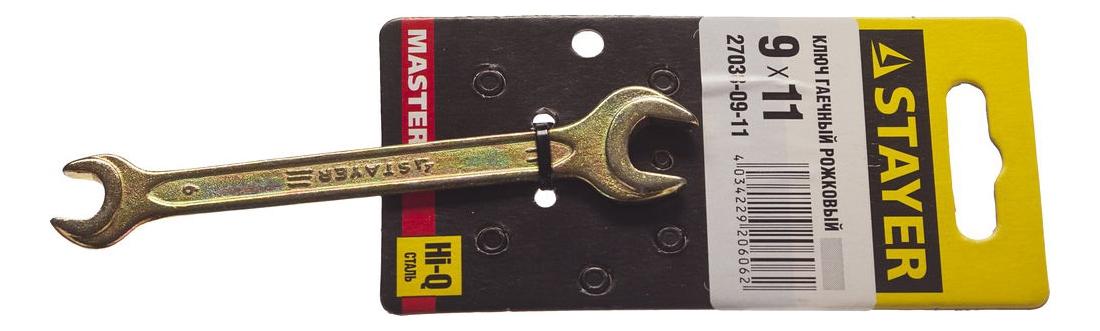 Рожковый ключ  Stayer 27038-09-11
