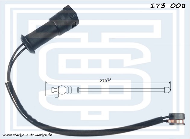 173-008_STARKE_Датчик тормозной AUDI 100 (C3) передний