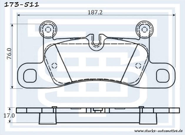 Колодки тормозные VW TOUAREG (7P) задние