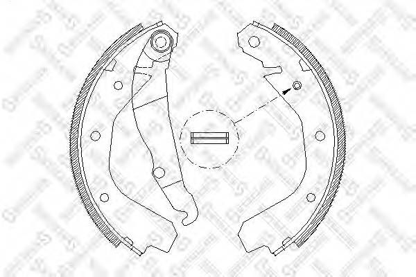 099 100-SX 408800409SBSFSB198 колодки барабанные Opel Kadett E 8