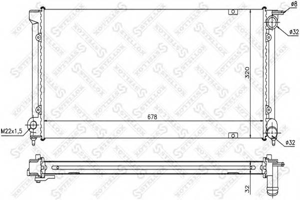 Радиатор системы охлаждения VW GolfJetta 1616TD18