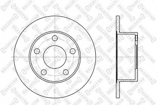 Диск тормозной задний Audi 100A6 VW Passat 18-19TDi