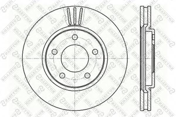 6020-9313V-SX диск тормозной передний Chrysler Voyager III 24-382