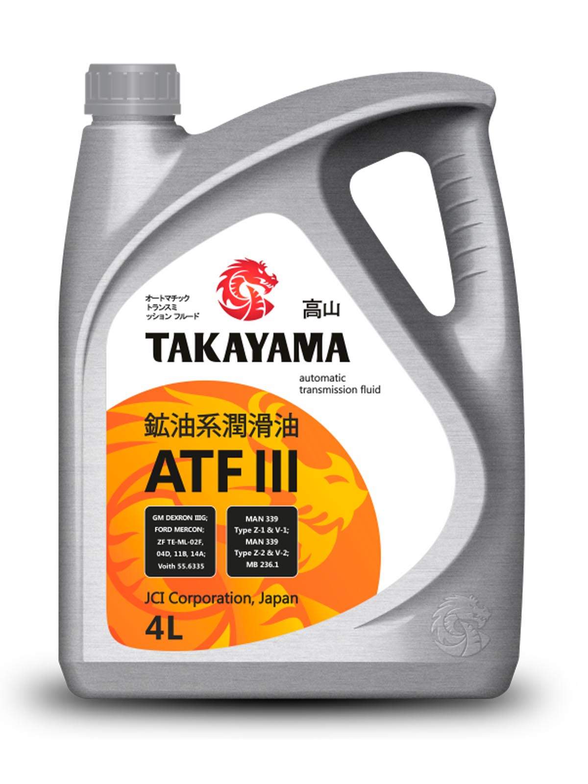 Takayama ATF lll 4L (пластиковая канистра)