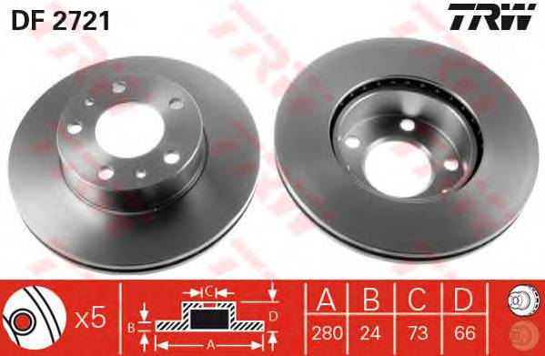 Диск торм пер DIAM 280 EP24 Boxer III Jumper III Ducato RUS 08-11