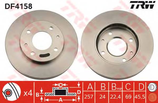 Диск тормозной передн HYUNDAI ATOS 98-02 ATOS PRIME 99- C