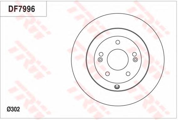 Торм.диск зад. 302x11 5 отв. HYUNDAI Santa Fe II.III (CM.DM) 2.0-2.4 01.0