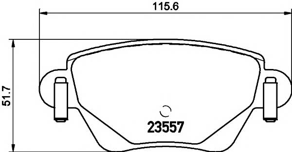 Колодки тормозные дисковые задние RENAULT (Kangoo 2001-2009. FORD (Mondeo III B4