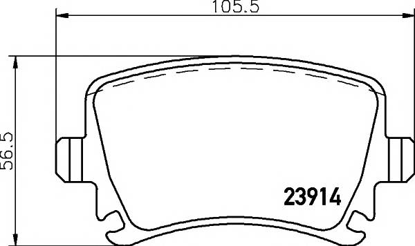 Колодки тормозные дисковые задн AUDI A3 03- A3 Sportback 0
