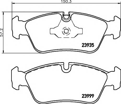 Колодки тормозные дисковые передн BMW 1 04- 3 05- 3 Touri