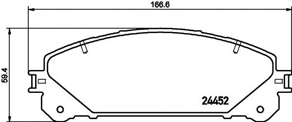Колодки тормозные передние LEXUS RX 09-/TOYOTA HIGHLANDER 07-
