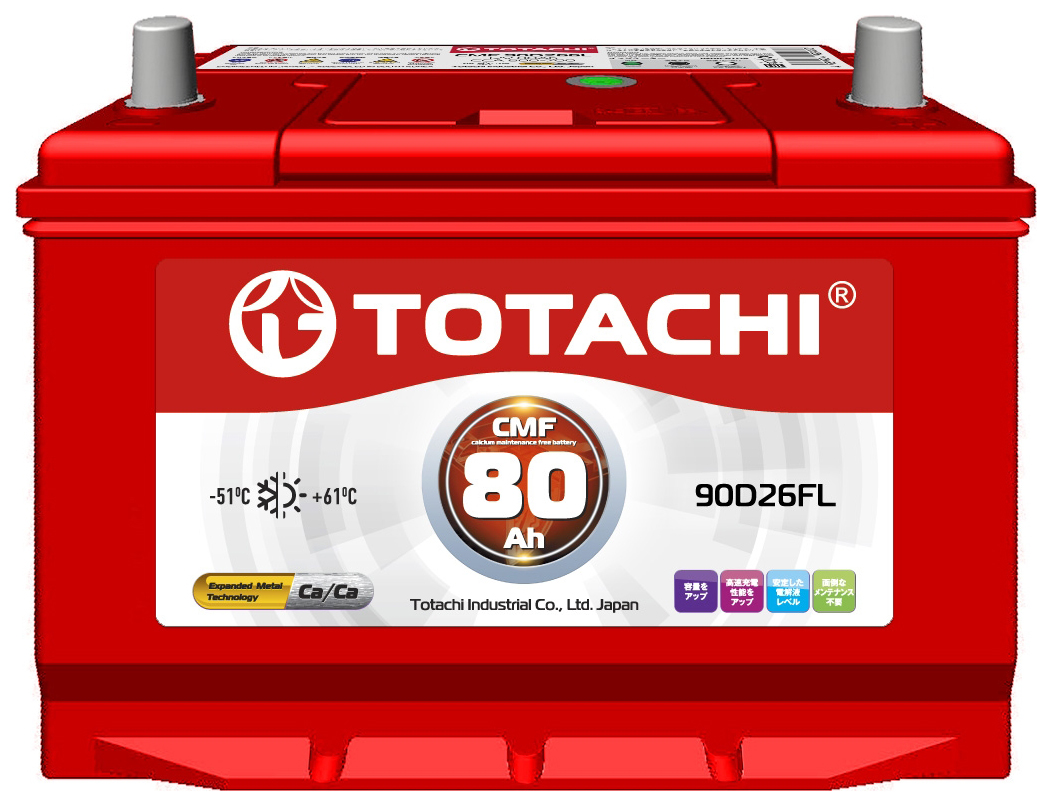 Аккумулятор Totachi 80Ah 700A (обратная 0) 257x172x200
