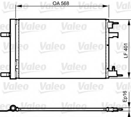 Радиатор кондиционера CHEVROLET CRUZE  OPEL ASTRA J