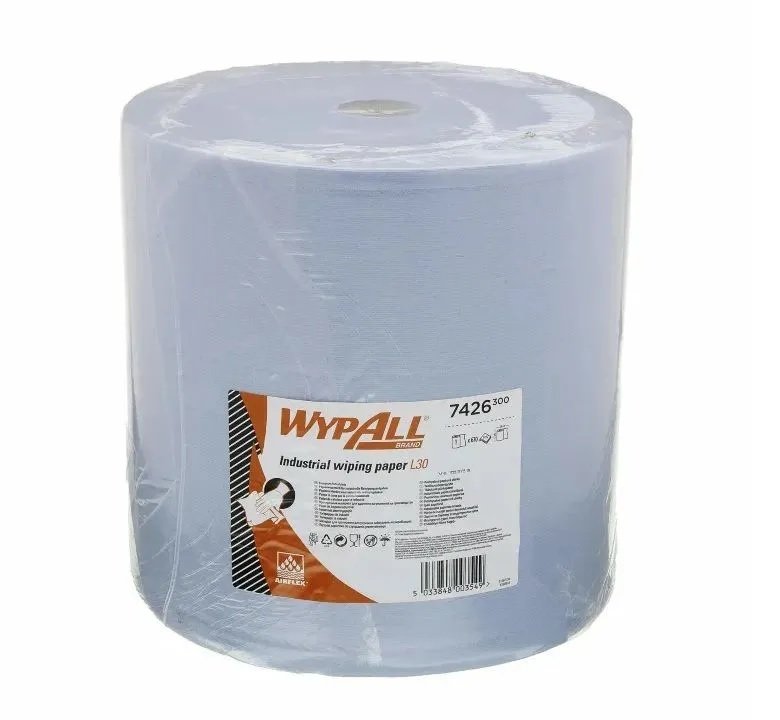 Протирочный материал в рулонах WypAll® L30 трёхслойный голубой (1 рул х 255 м)
