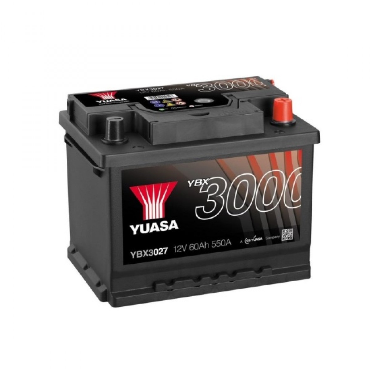 Аккумулятор YUASA 60Ah 550A (обратная 0) 243x175x190