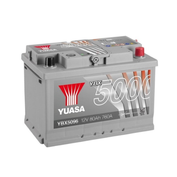 Аккумулятор YUASA 80Ah 740A (обратная 0) 278x175x190