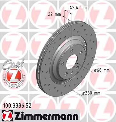 Диск тормозной задний AUDI SPORT Coat Z