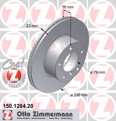 Тормдиск первент296x22 5 отвmin2 Coat Z