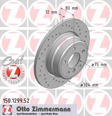 Тормдиск зад324x12 5 отвmin2 SPORT Coat Z