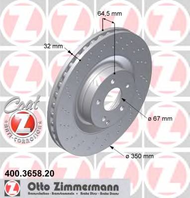 Тормдиск первент350x32 5 отв Coat Z