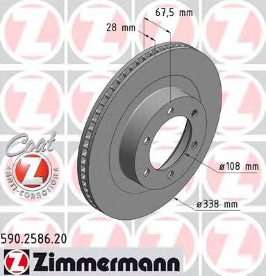 Тоpмозной диск перед LAND CRUISER PRADO(120) 344030D