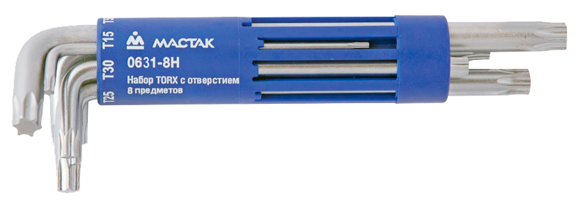 МАСТАК Набор Г-образных TORX. Т10-Т50. 8 предметов