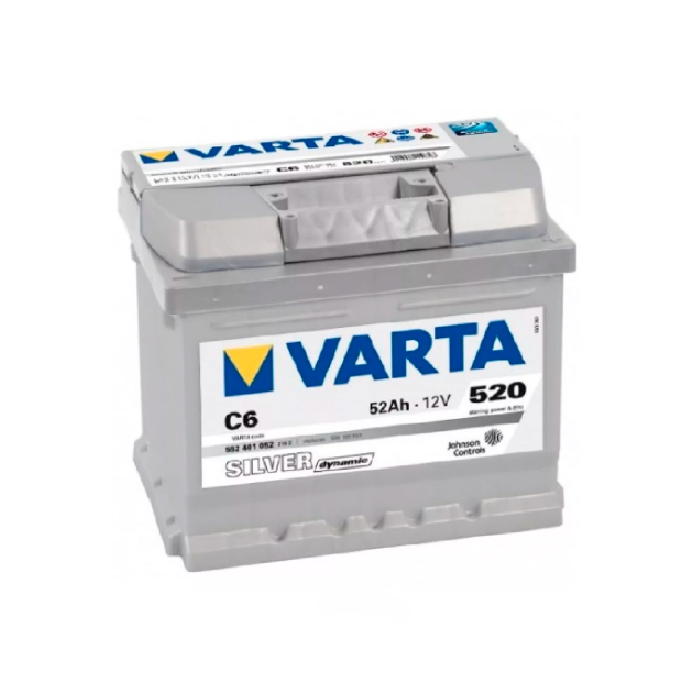 Аккумулятор VARTA SILVER DYNAMIC 12V 52Ah 520A (R+) 11,97kg 207x175x175 мм