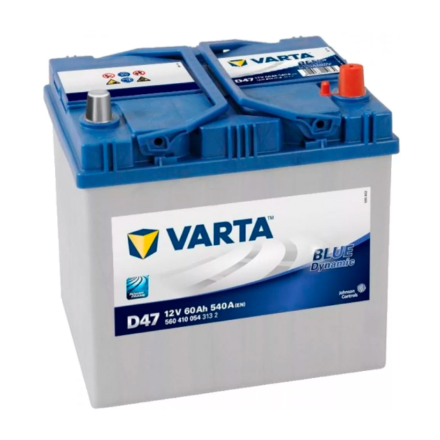 Аккумулятор VARTA BLUE DYNAMIC 12V 60Ah 540A (R+) B00 14,11kg 232x173x225 мм