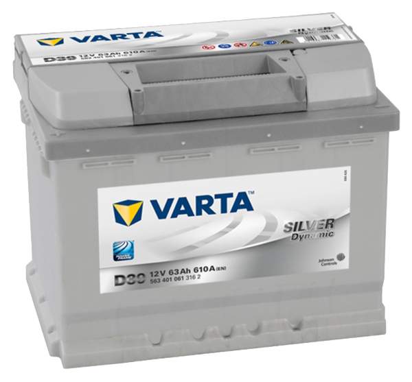 АКБ VARTA Silver Dynamic 63А/ч D39 (+/-) 12V 610А  242x175x190 563401061