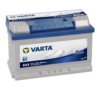 Аккумулятор VARTA BLUE DYNAMIC 12V 72Ah 680A (R+) 16,7kg 278x175x175 мм
