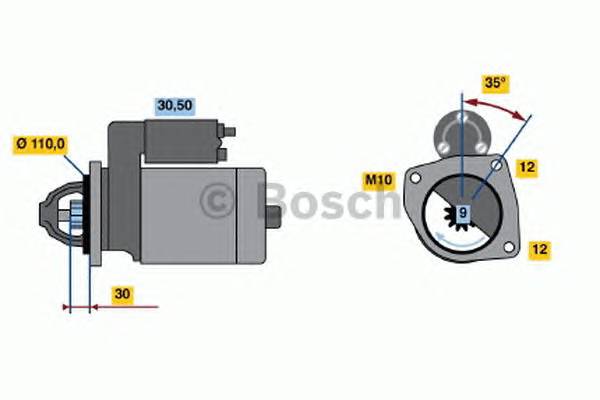 Стартер 12V 22 kW Фотография Bosch 0986017490