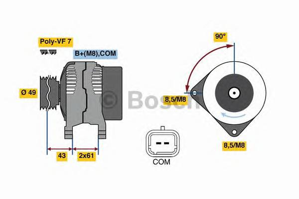 Генератор Фотография Bosch 0986080420
