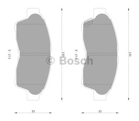 Колодки тормозные дисковые передние Фотография Bosch 0986AB2242
