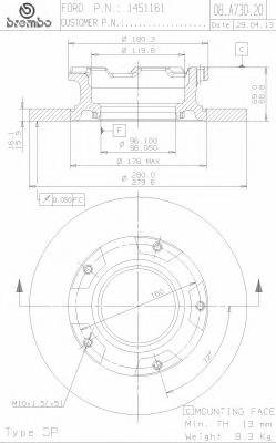 Фотография Brembo 08A73020