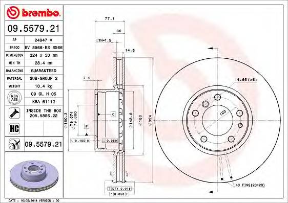 Фотография Brembo 09557921