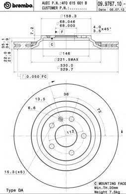 Фотография Brembo 09976711