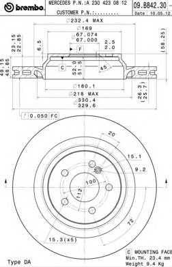 Фотография Brembo 09B84231