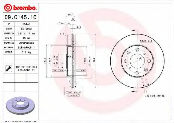 Фотография Brembo 09C14510