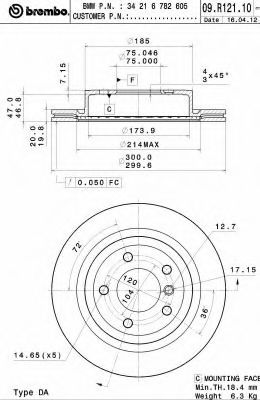 Фотография Brembo 09R12111