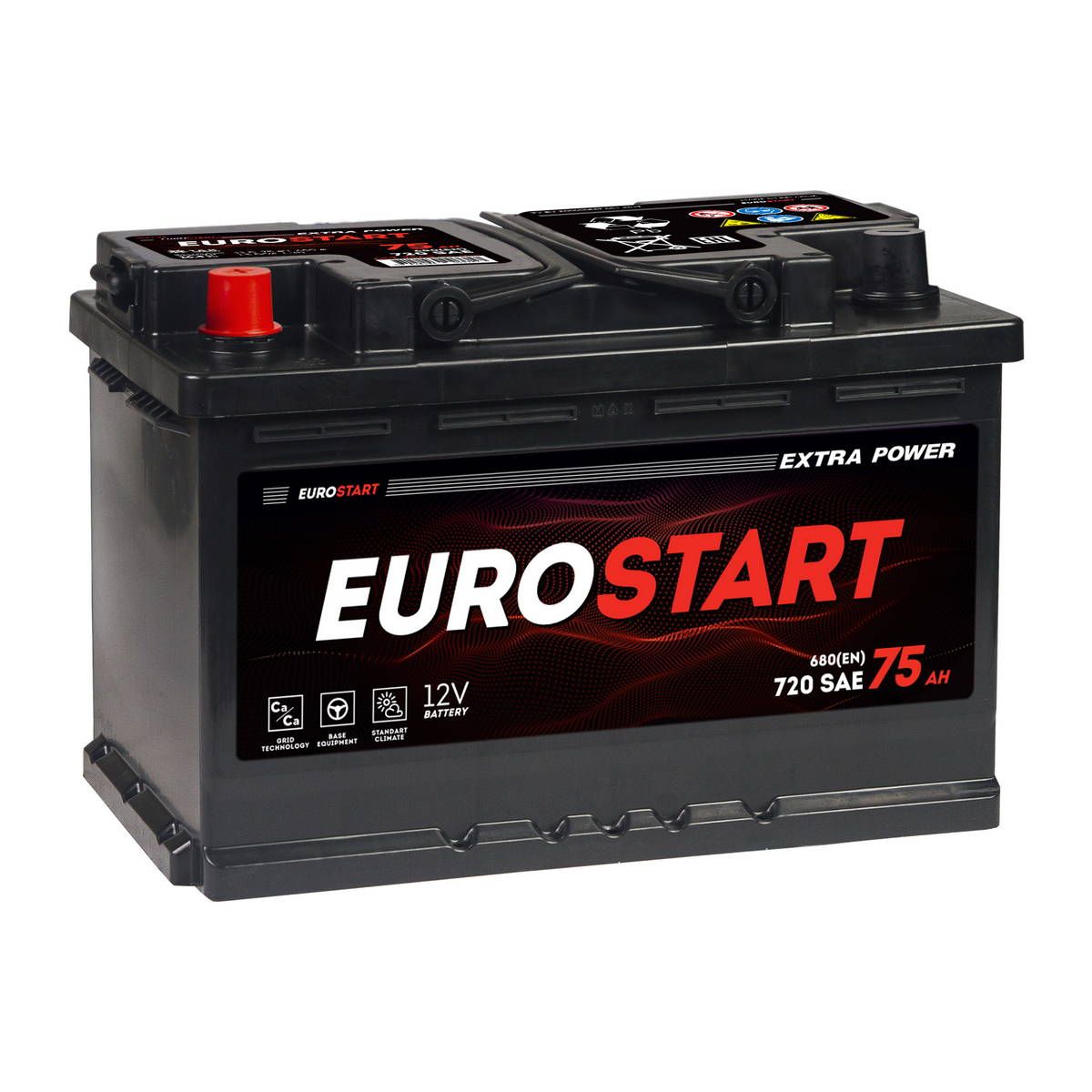 75 А.ч. Eurostart пр.пол.. 680 A/EN (278x175x190) Фотография EUROSTART EU751