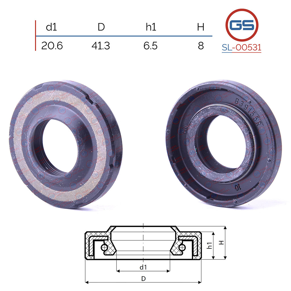 Сальник рулевой рейки 20.6 41.3 6.5/8 Форд Транзит/Фокус/Фиест... Фотография GS SL00531