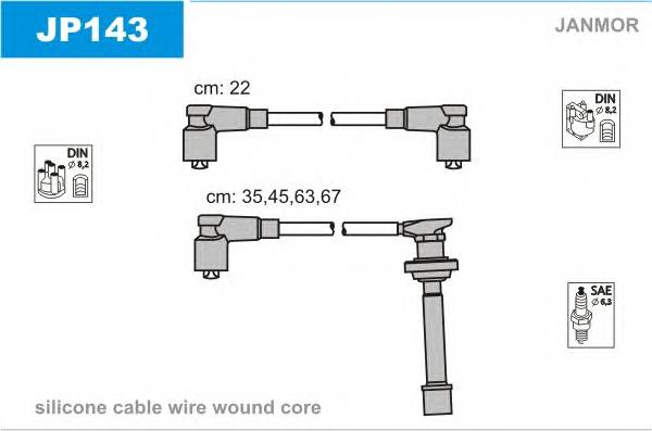 Провода высоковольтные комплект Фотография Janmor JP143