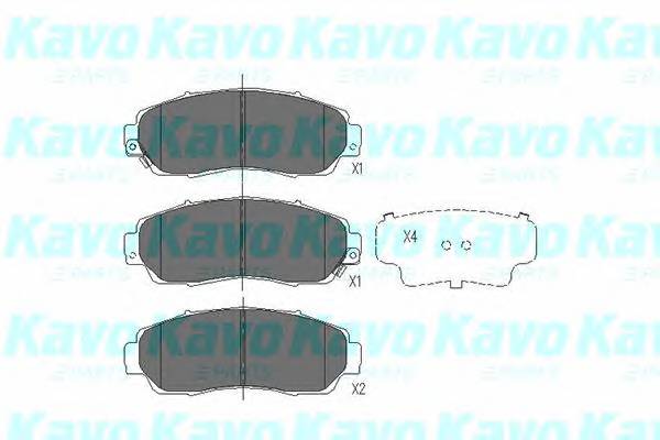 К-т торм. колодок Fr Honda CR-V III 07- Фотография Kavo Parts KBP2046